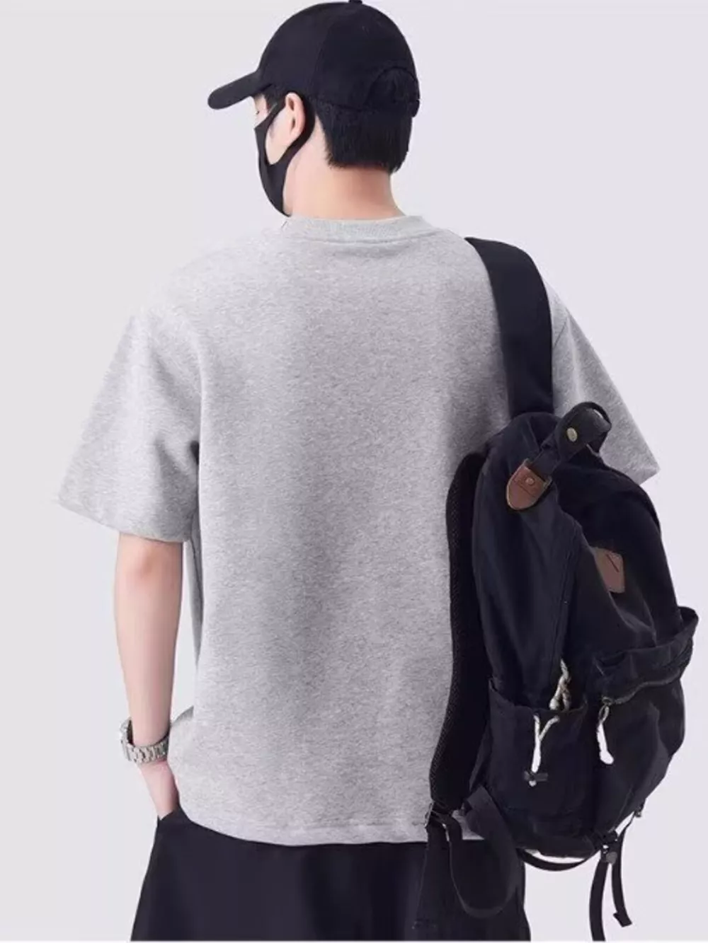 Men's Plus Size Round Neck Short Sleeve T-Shirt, image 4