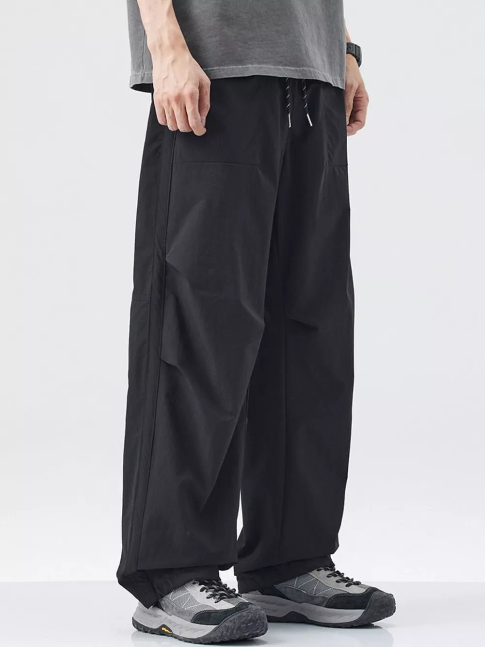 Men's Loose-Fit Drawstring Wide Leg Pants, image 6