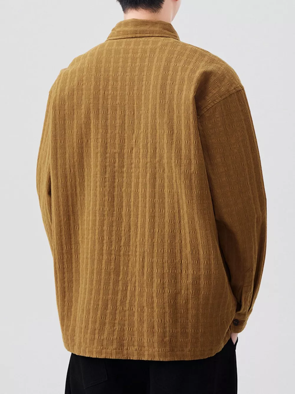 Men's Plus Size Button Up Long Sleeve Shirt, image 6
