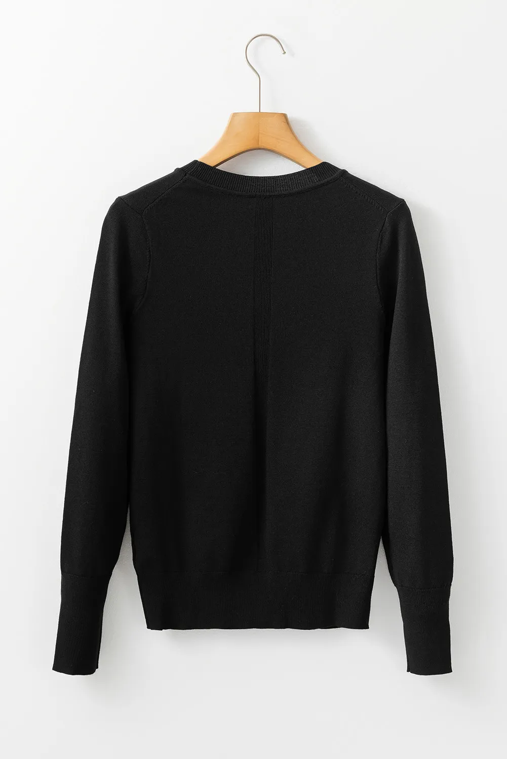 Round Neck Long Sleeve Knit Top, image 7