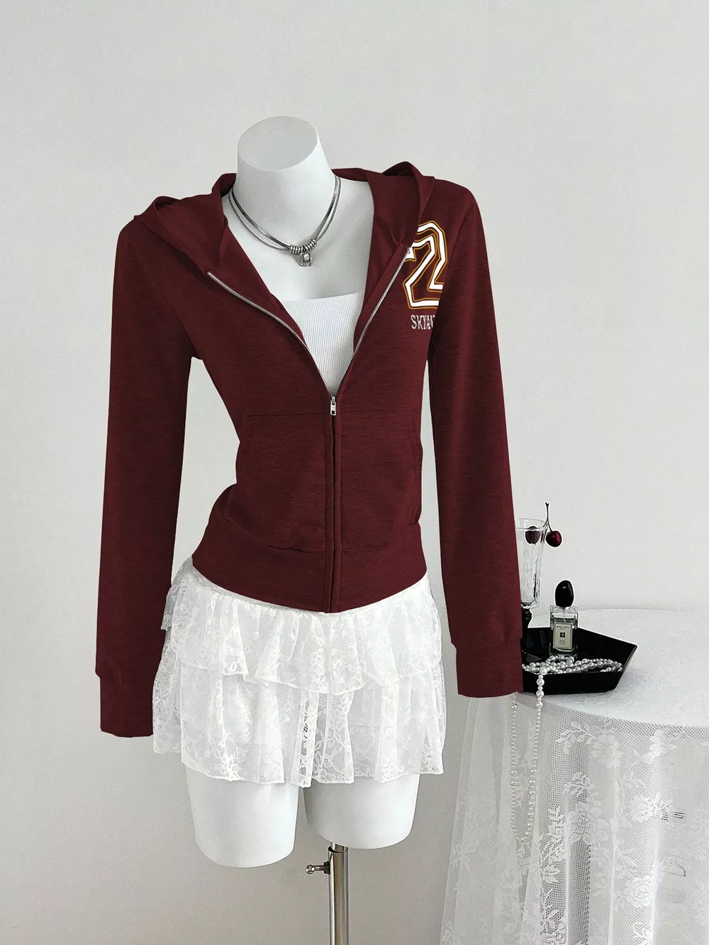 Zip Up Long Sleeve Hoodie