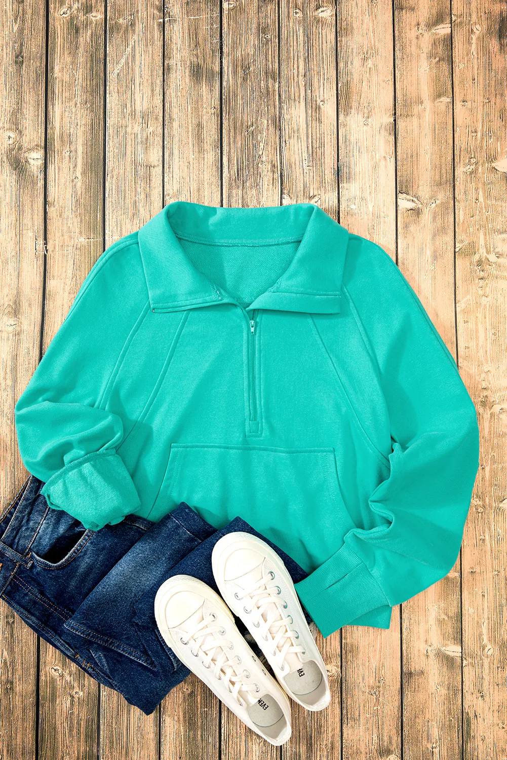 Half Zip Long Sleeve Sweatshirt, image 22