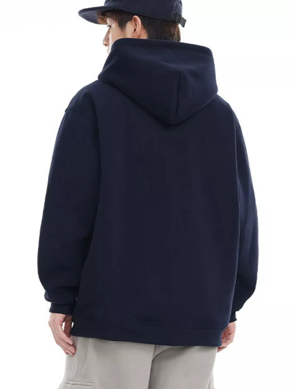 Men's Plus Size Quarter-Zip Long Sleeve Hoodie, image 6
