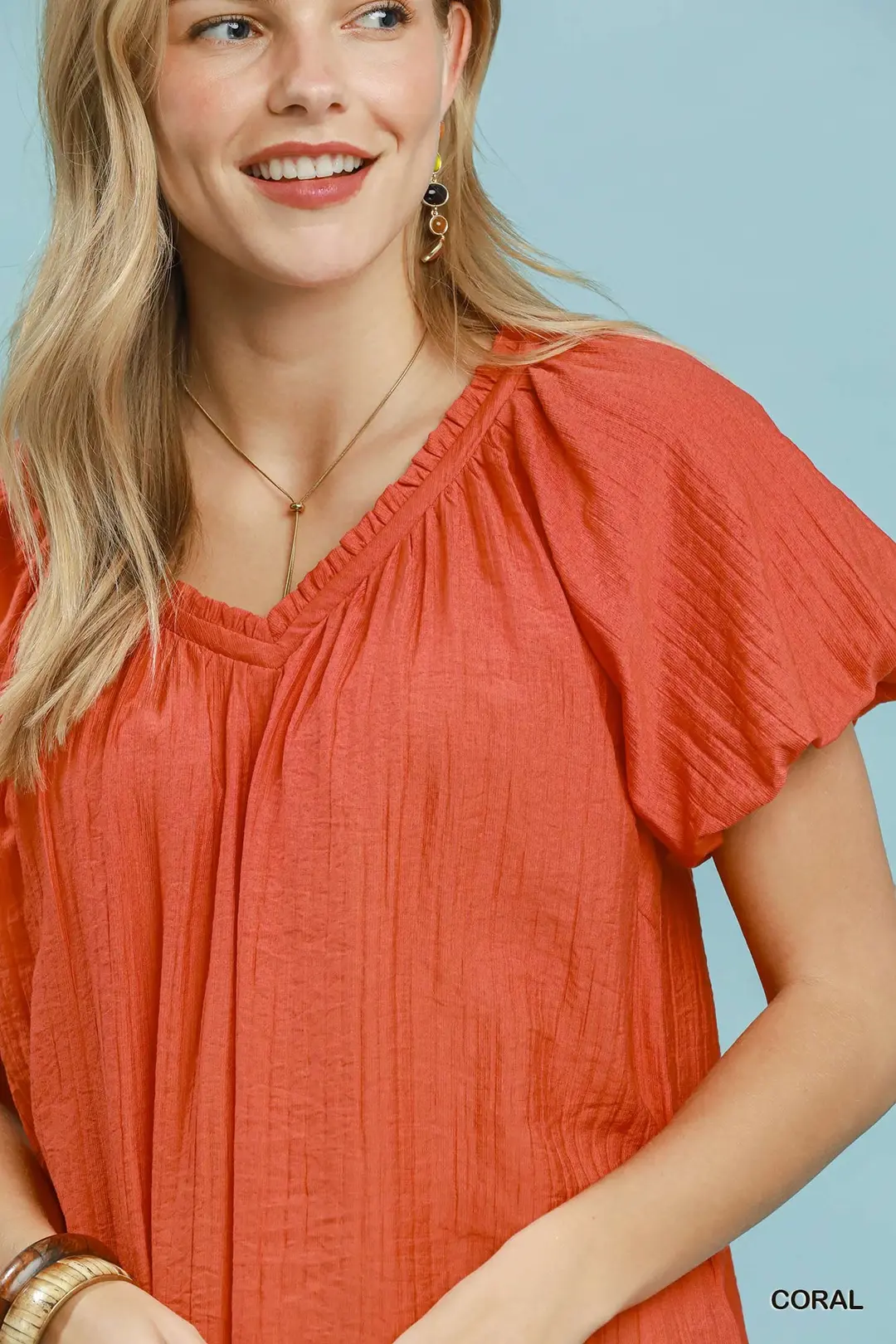 Gathered V-Neck Top, image 4