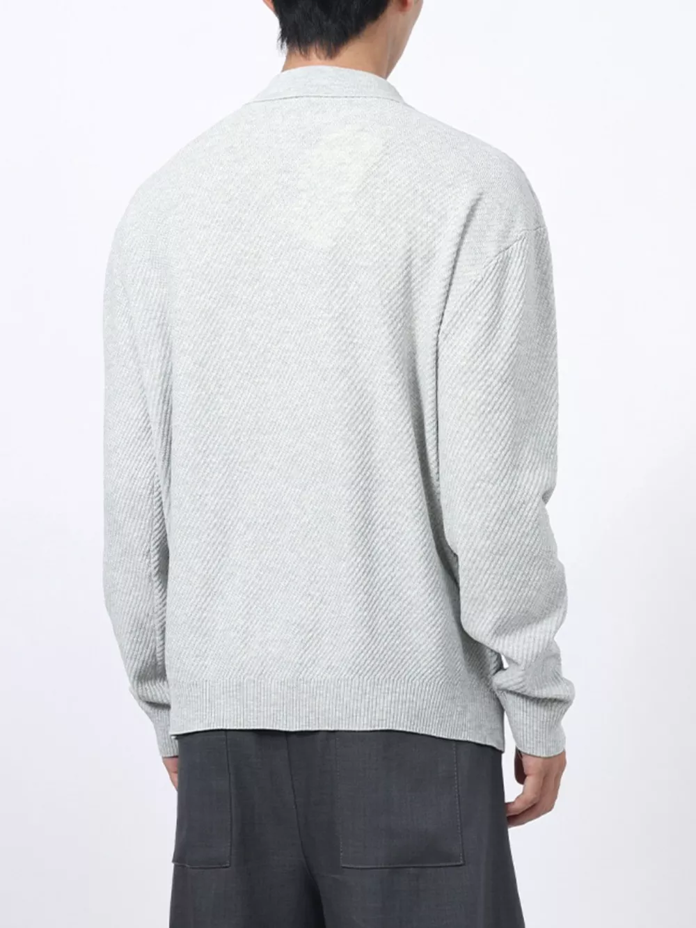 Men's Textured Long Sleeve Knit Top, image 8