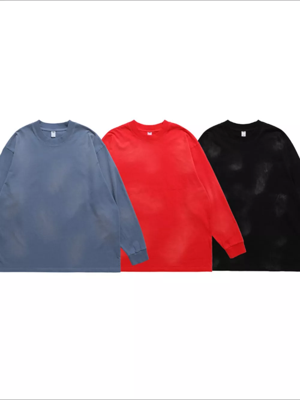 Men's Washed Long Sleeve Cotton T-Shirt, image 7