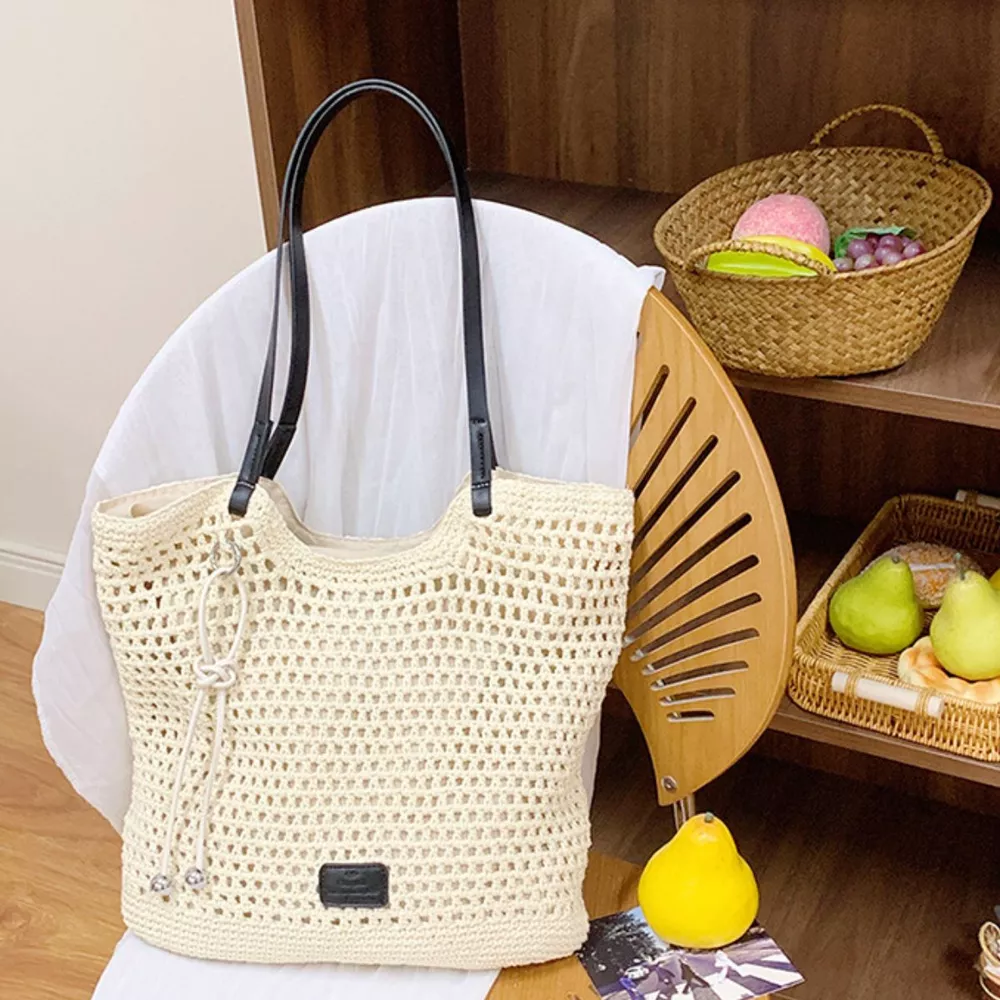 Crochet Knit Shoulder Bag, image 4