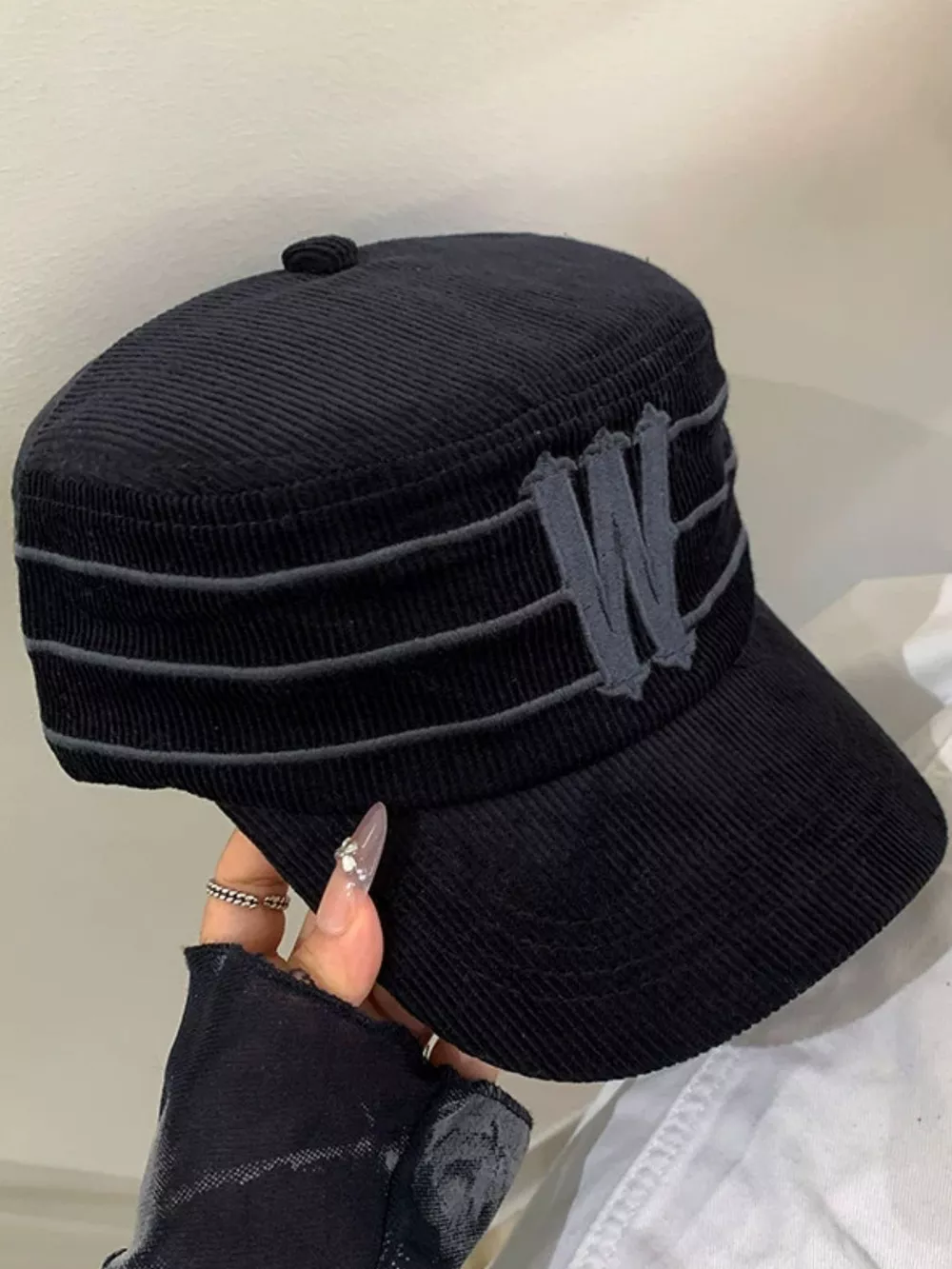 Striped Letter 'W' Baseball Cap, image 6