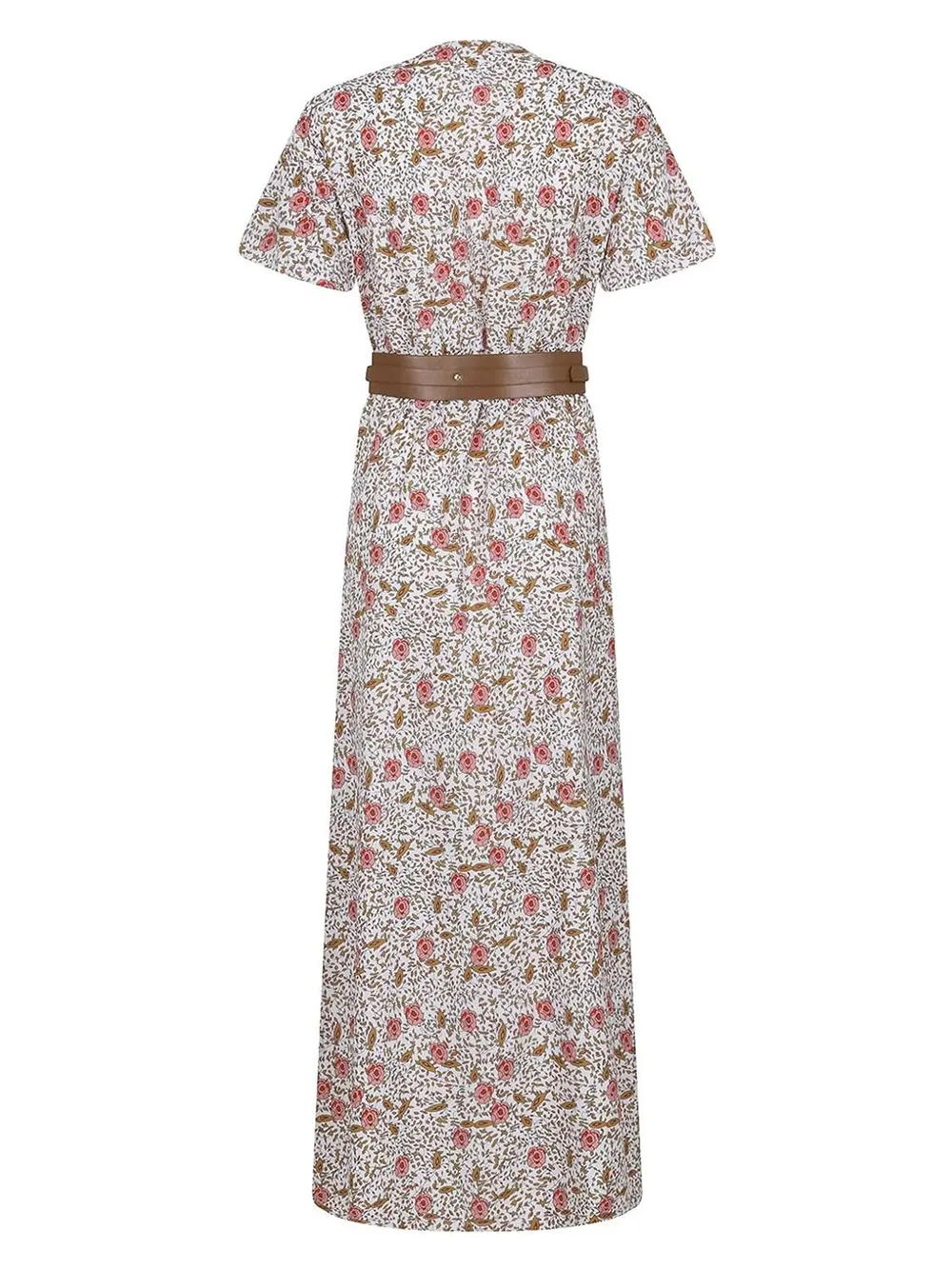 Full Size Printed V-Neck Short Sleeve Maxi Dress Plus Size, image 10