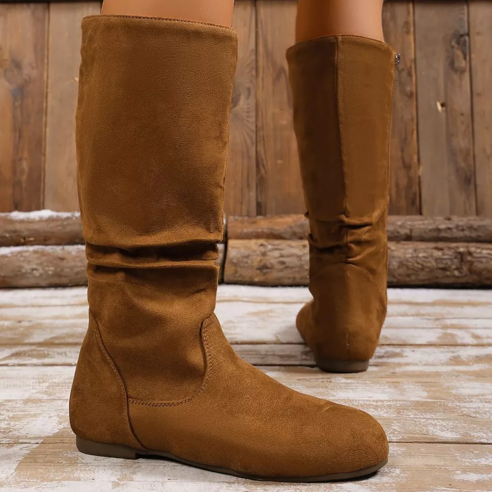 Round Toe Side Zip Boots, image 17
