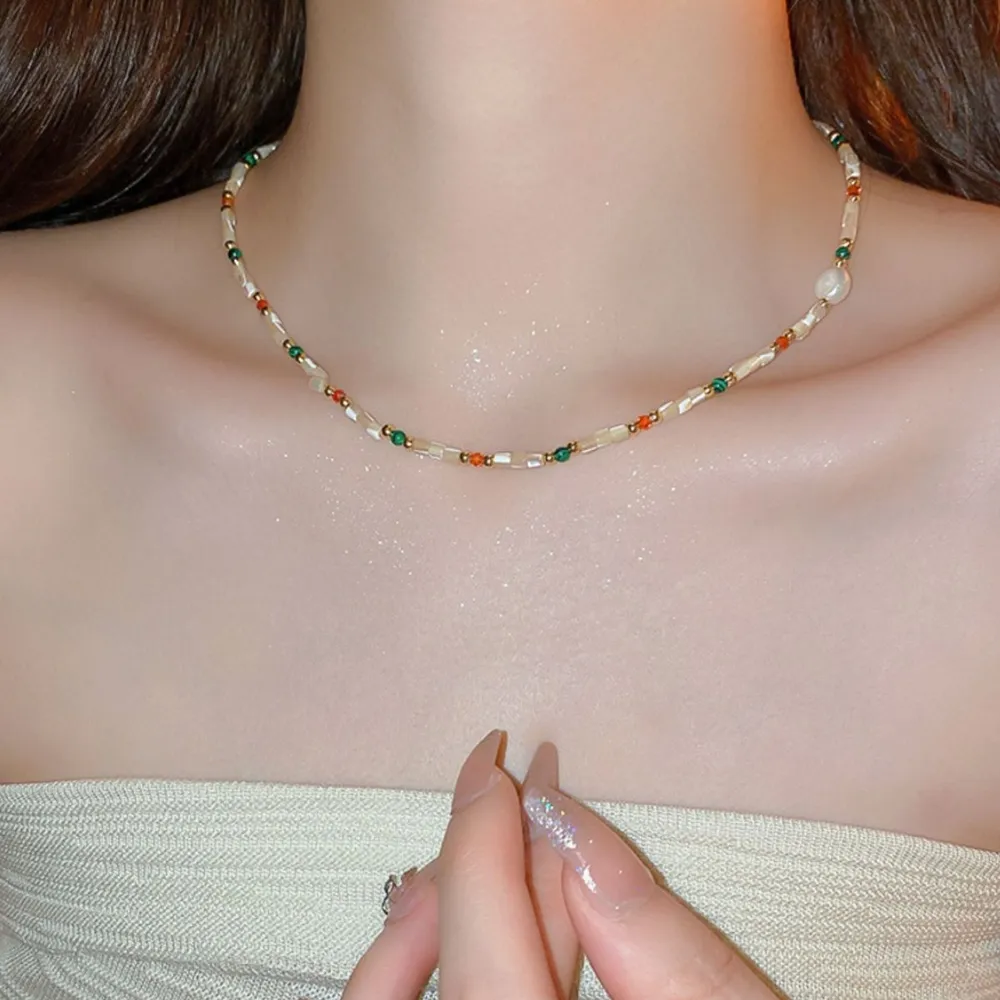Alloy Pearl Beaded Necklace, image 3