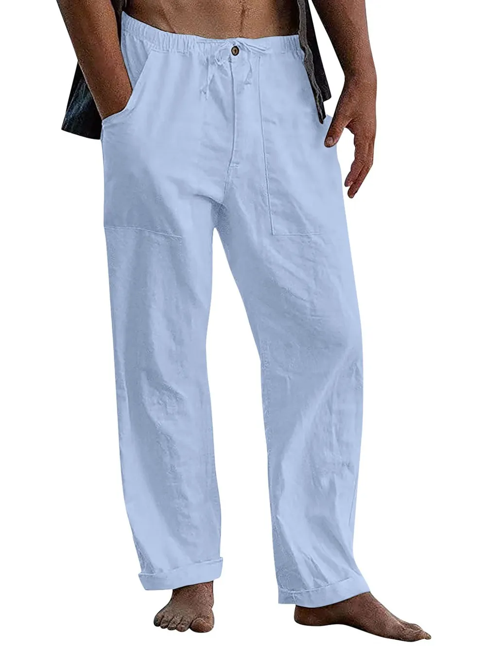 Men's Full Size Drawstring Straight Leg Pants Plus Size, image 10