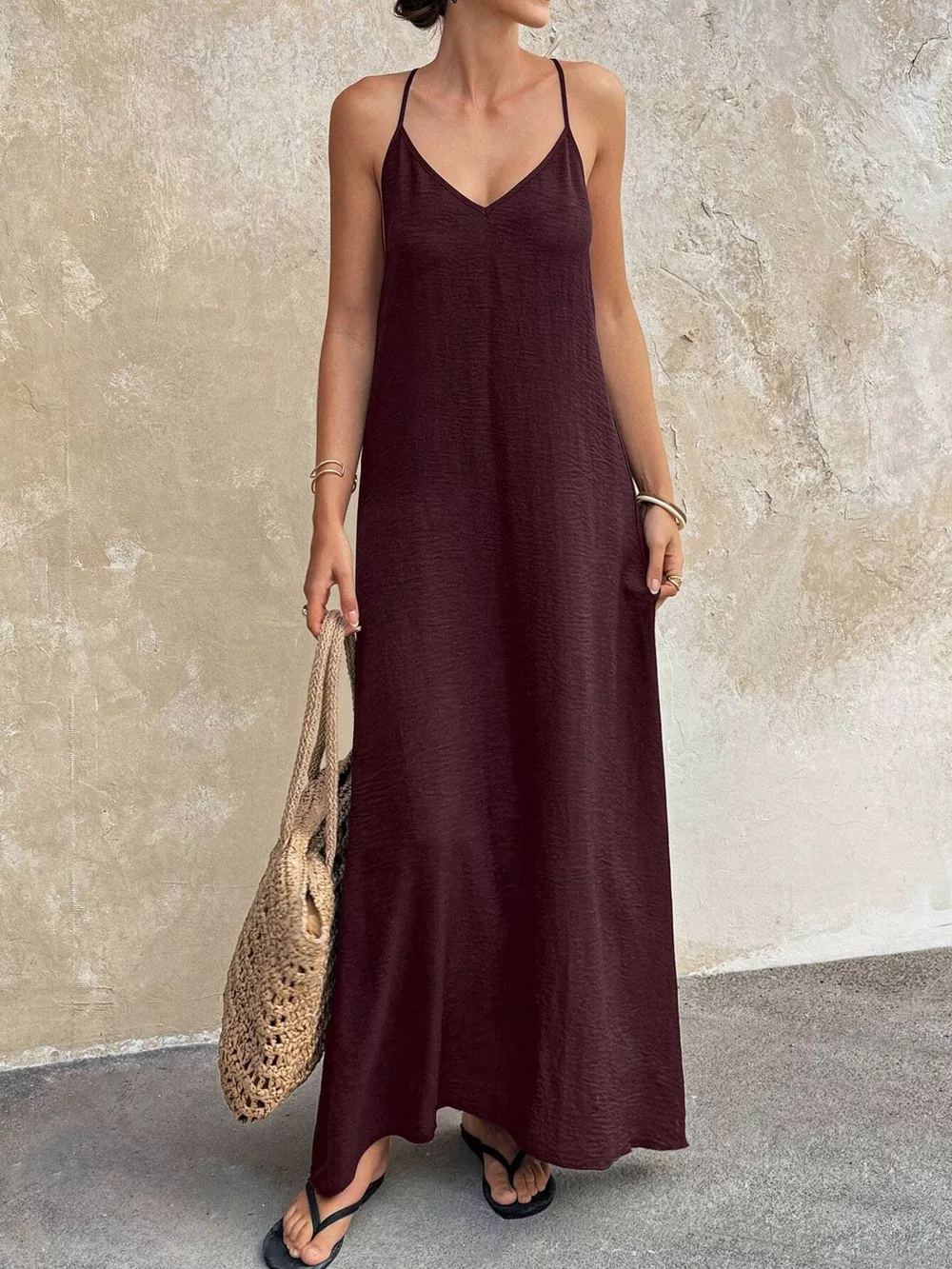 V-Neck Maxi Cami Dress, image 13