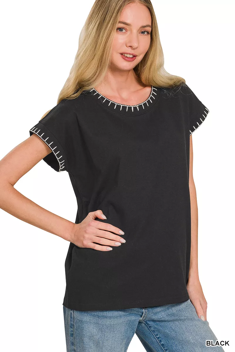 Stitch Detailed Oversize Top, image 2