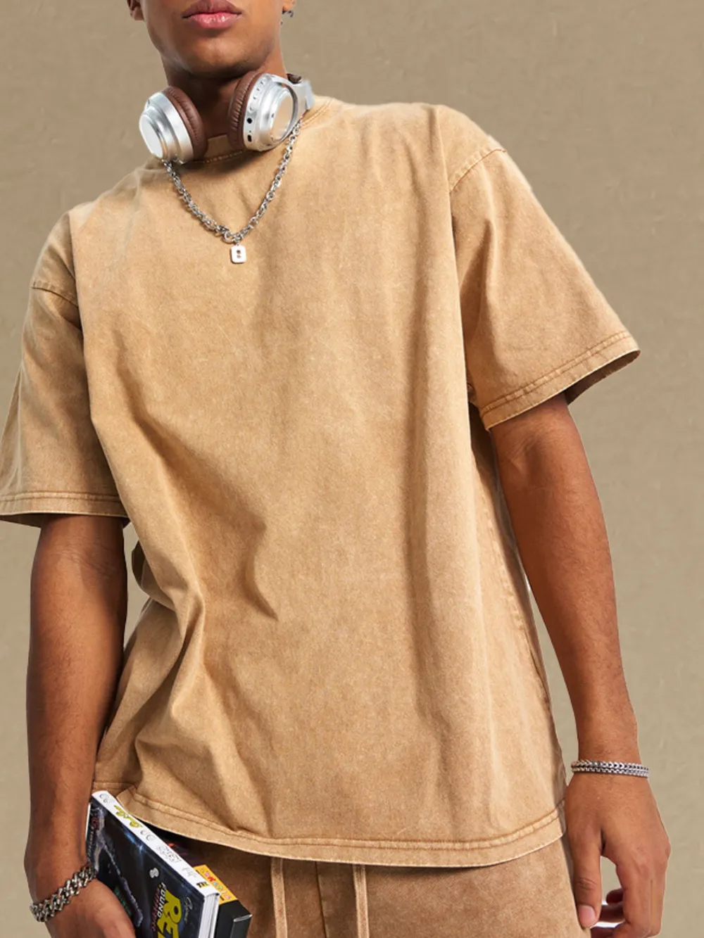 Men's Vintage Washed Oversized T-Shirt, image 6