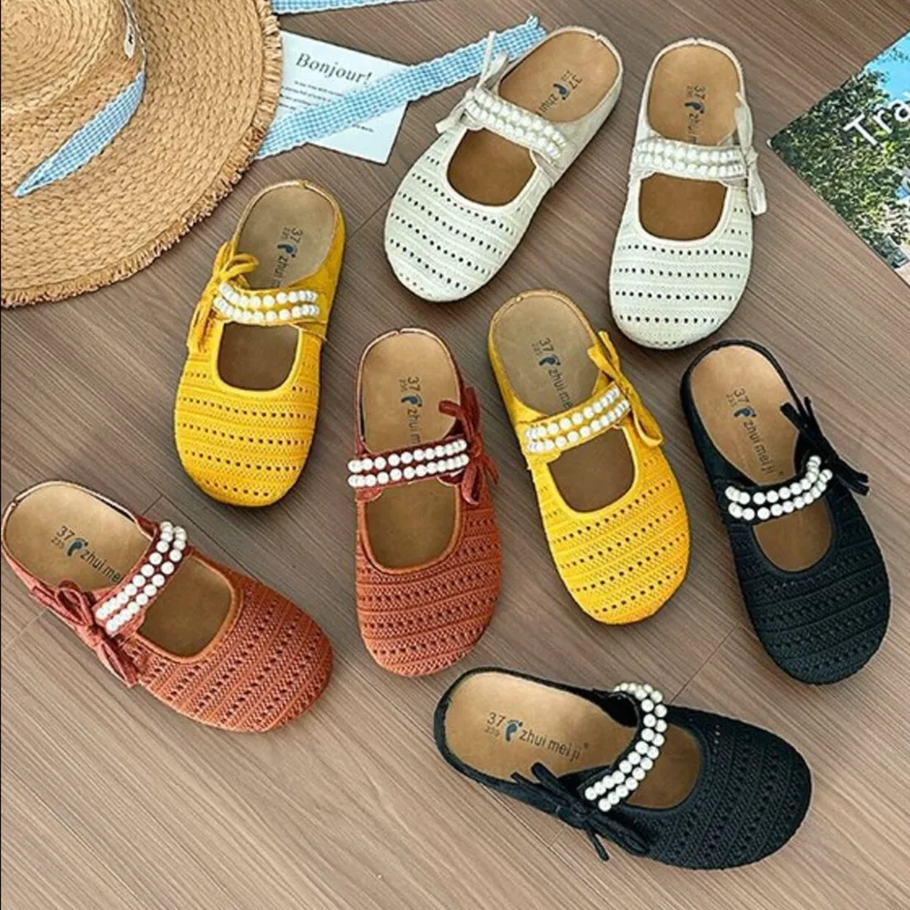 Hollow Out Round Toe Flat Slip-Ons, image 2