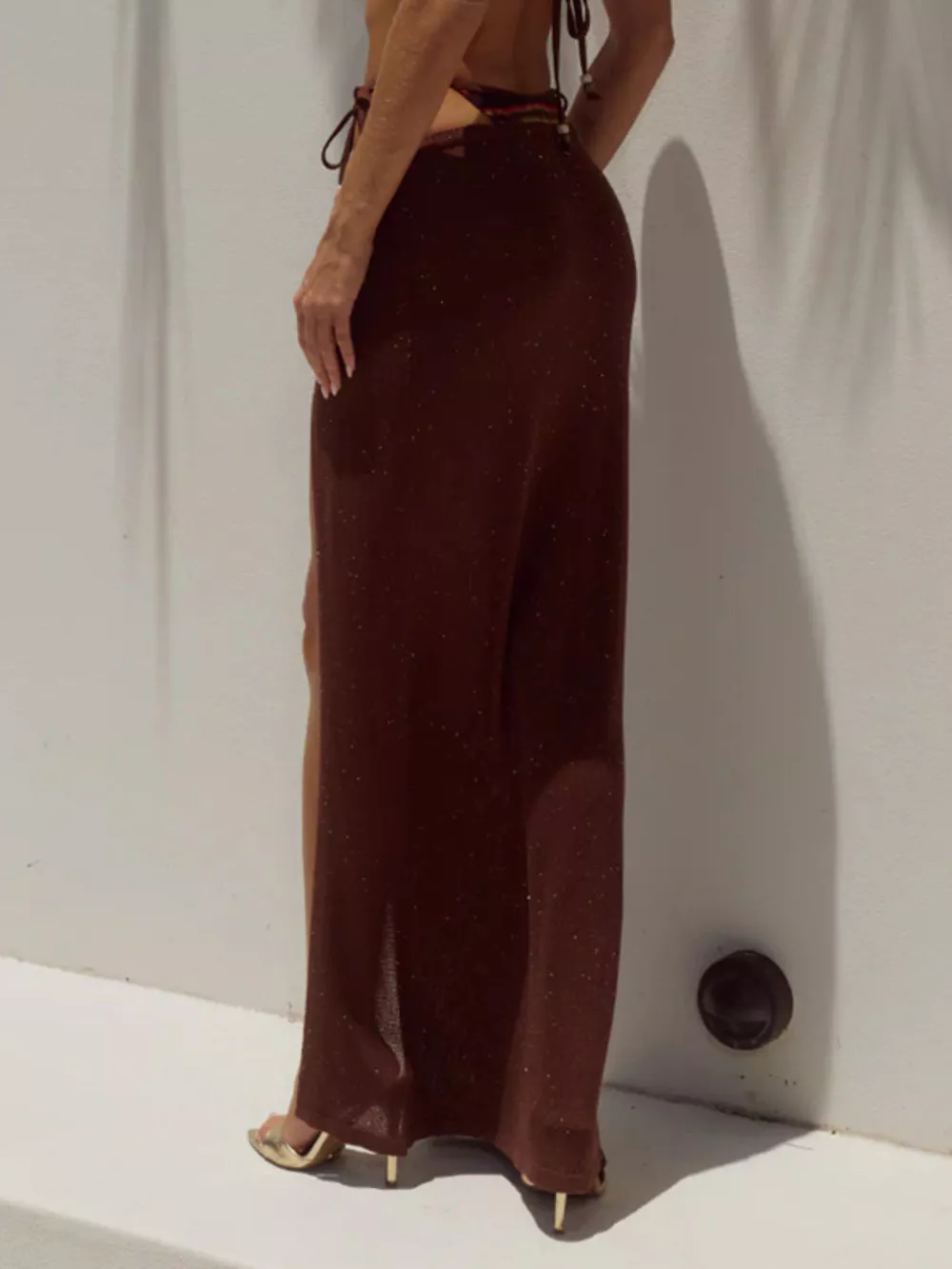 Split Maxi Sweater Skirt, image 9