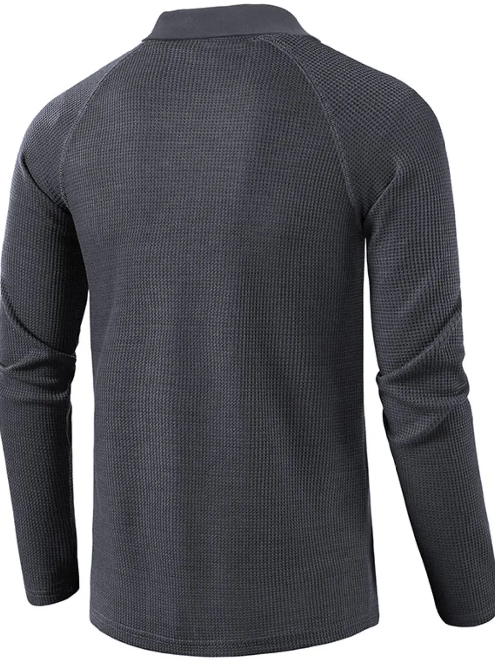 Men's Long Sleeve Textured Polo, image 4