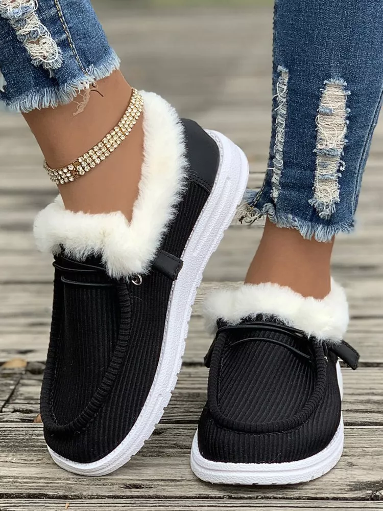 Cozy Plush-Lined Flats Slip-Ons, image 18
