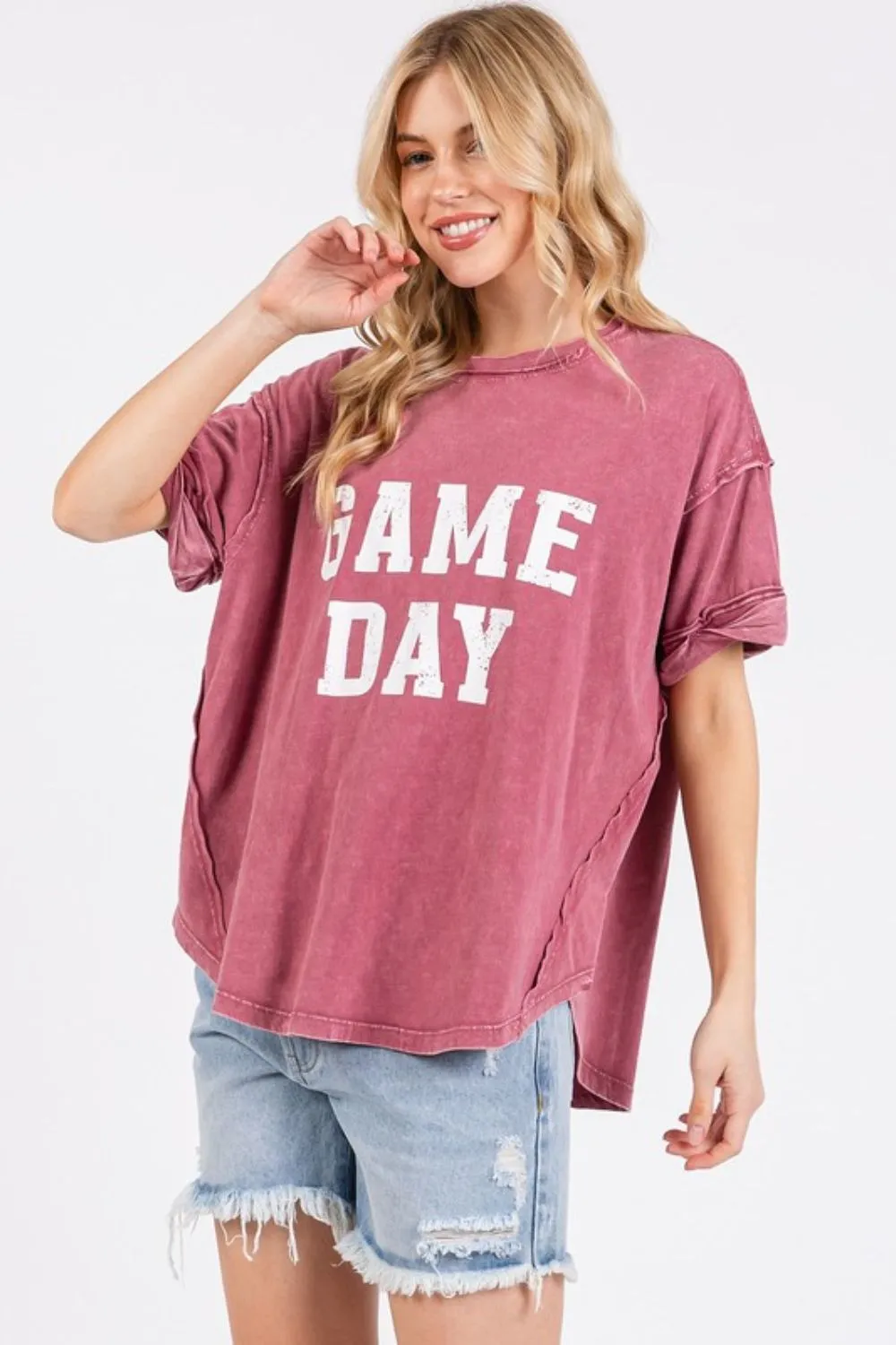 GAME DAY Round Neck Short Sleeve T-Shirt, image 5