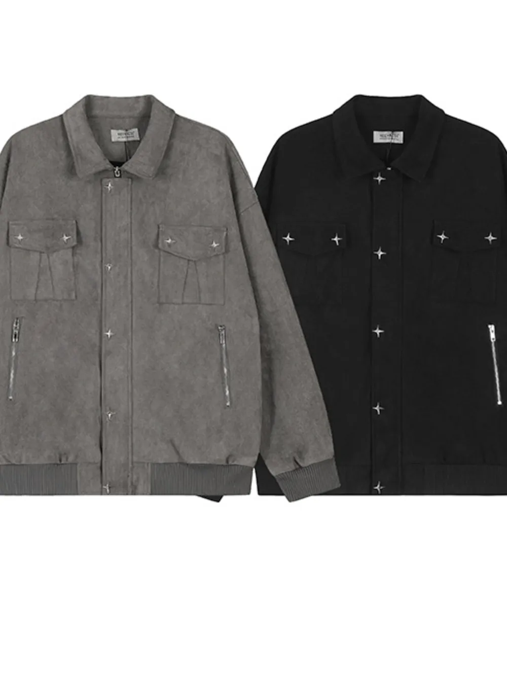 Men's Collared Neck Long Sleeve Jacket, image 9