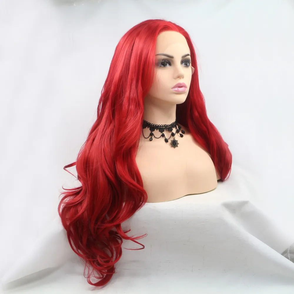 13*3" Lace Front Wigs Synthetic Long Wavy 24" 130% Density, image 4