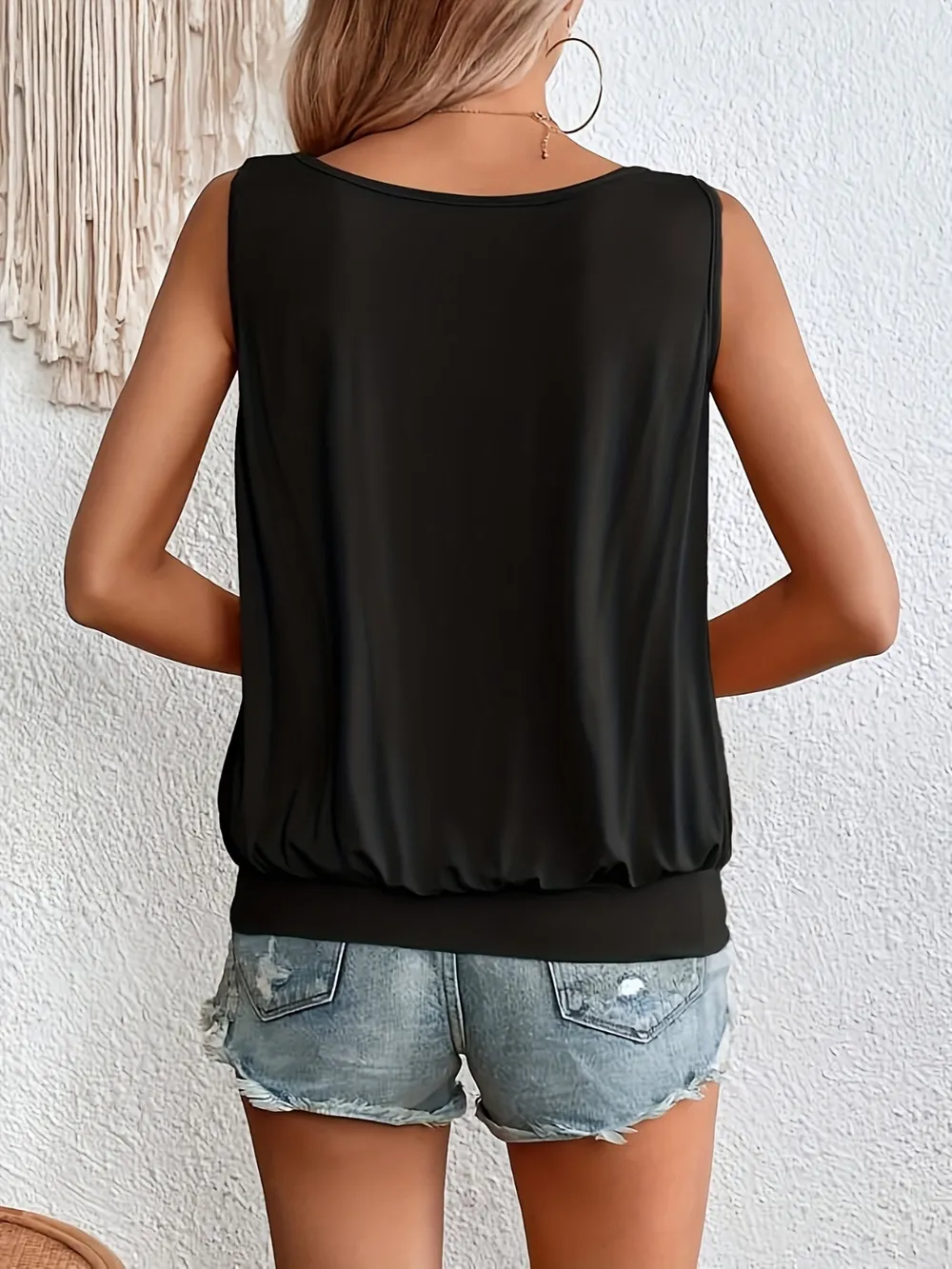 Full Size Ruched Scoop Neck Tank, image 11