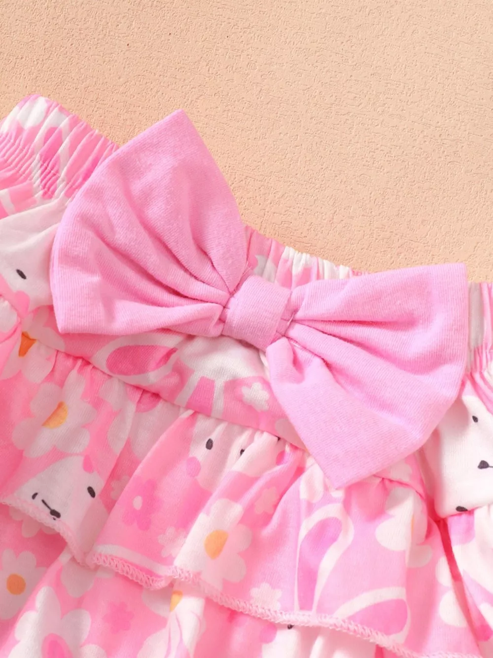Children's Ruffled Trim Bodysuit and Skirt Set with Headband, image 14