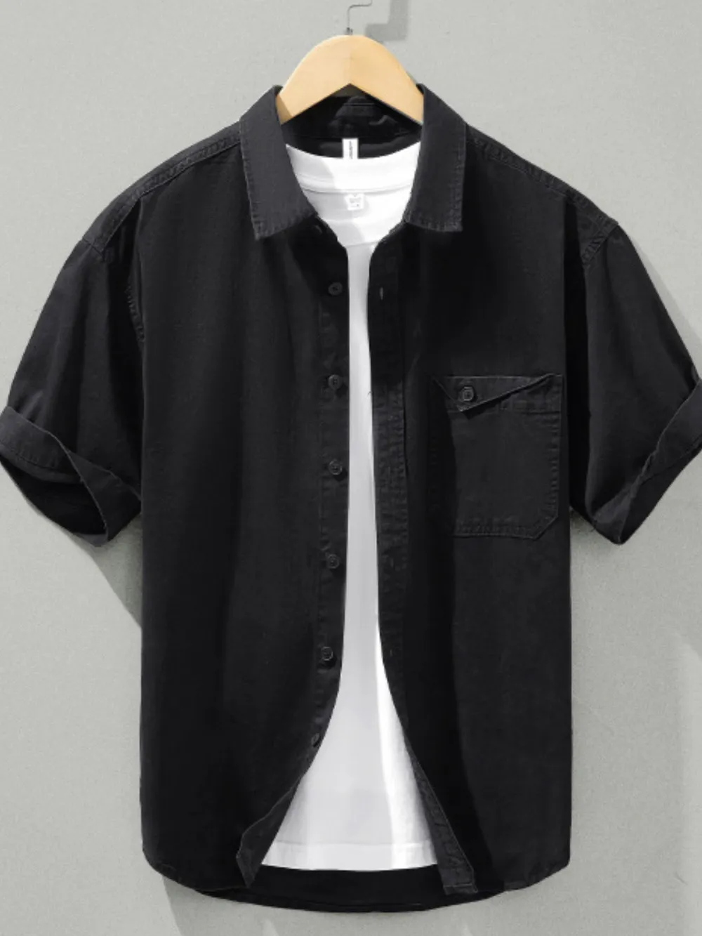 Men's Plus Size Button Up Long Sleeve Shirt, image 6