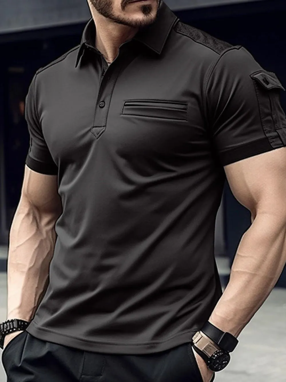 Men's Full Size Collared Neck Short Sleeve Polo Plus Size