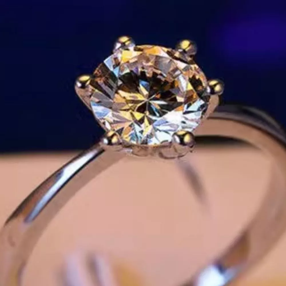 5 Carat 925 Sterling Silver Moissanite Ring, image 3