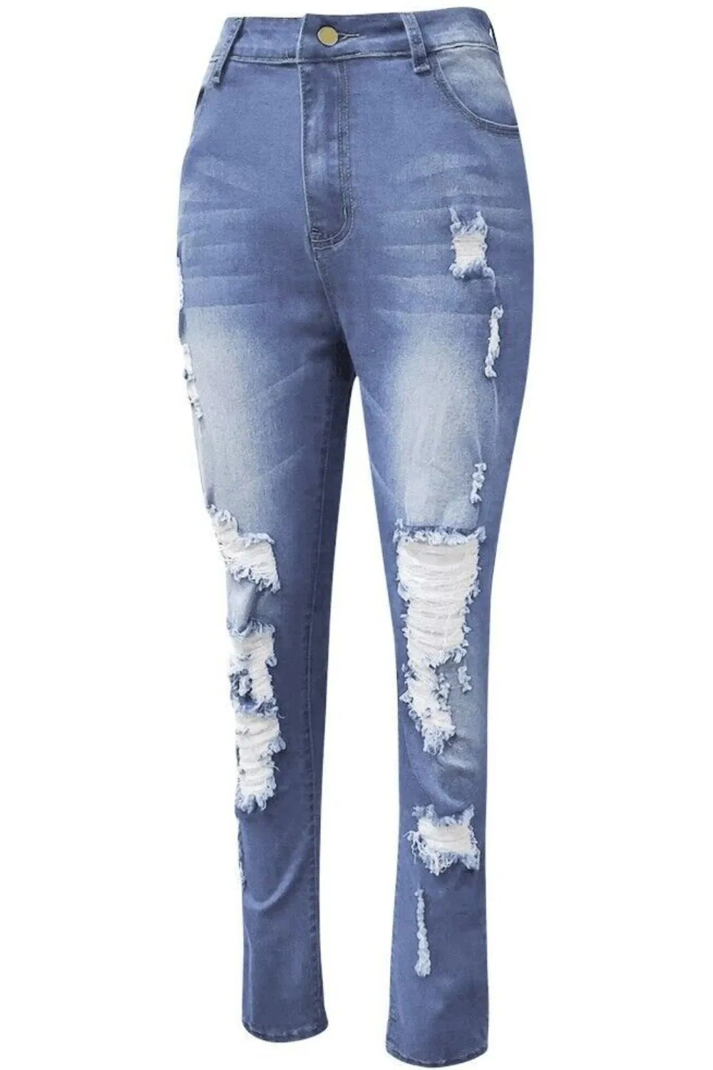 Full Size Distressed Skinny Jeans Plus Size, image 5
