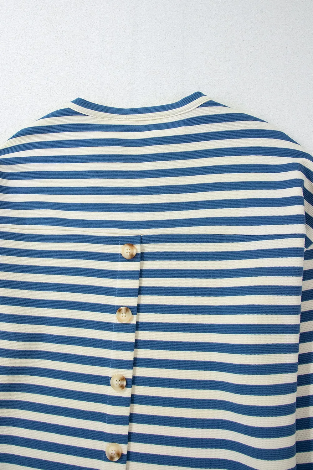 Stripe Chest Pocket Notched Top, image 8