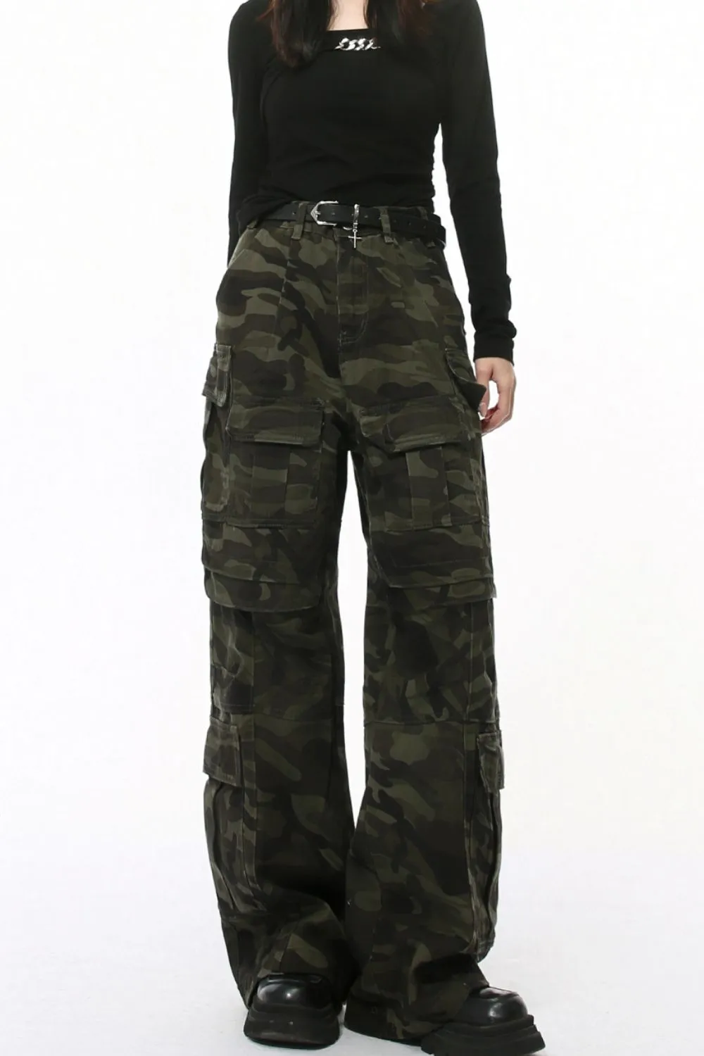 Men's Camouflage Straight Cargo Jeans