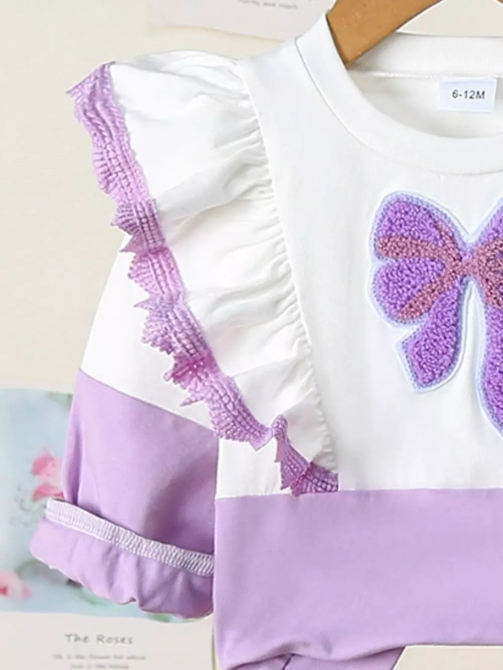 Children's Flower Long Sleeve Top and Pants Set, image 15