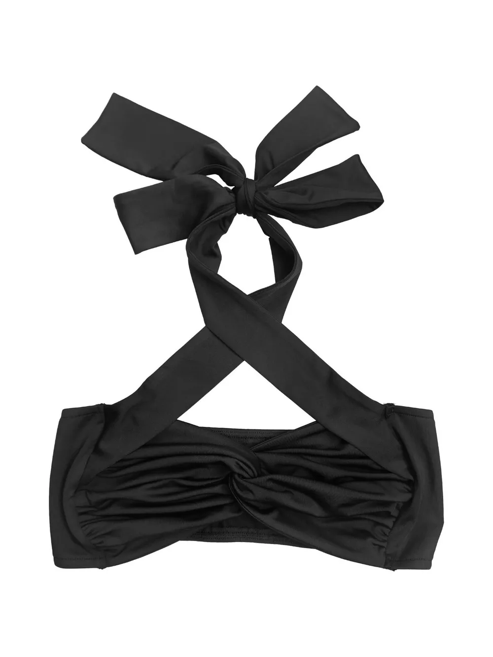 Halter Neck Twist Top and High-Waisted Ruched Capris Set, image 9