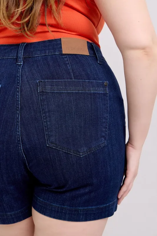 Full Size High Waist Denim Shorts Plus Size, image 8