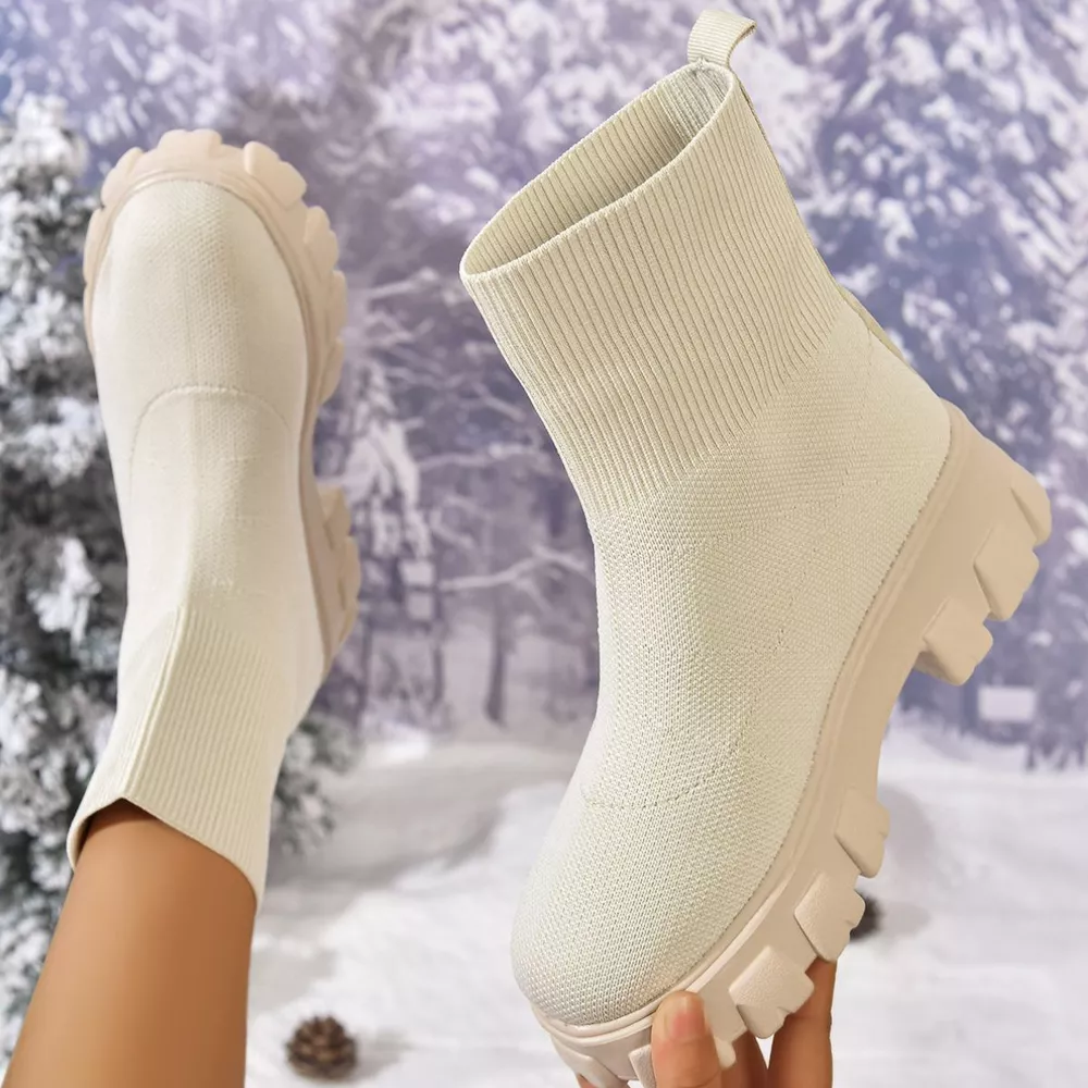 Round Toe Block Heels Boots, image 17