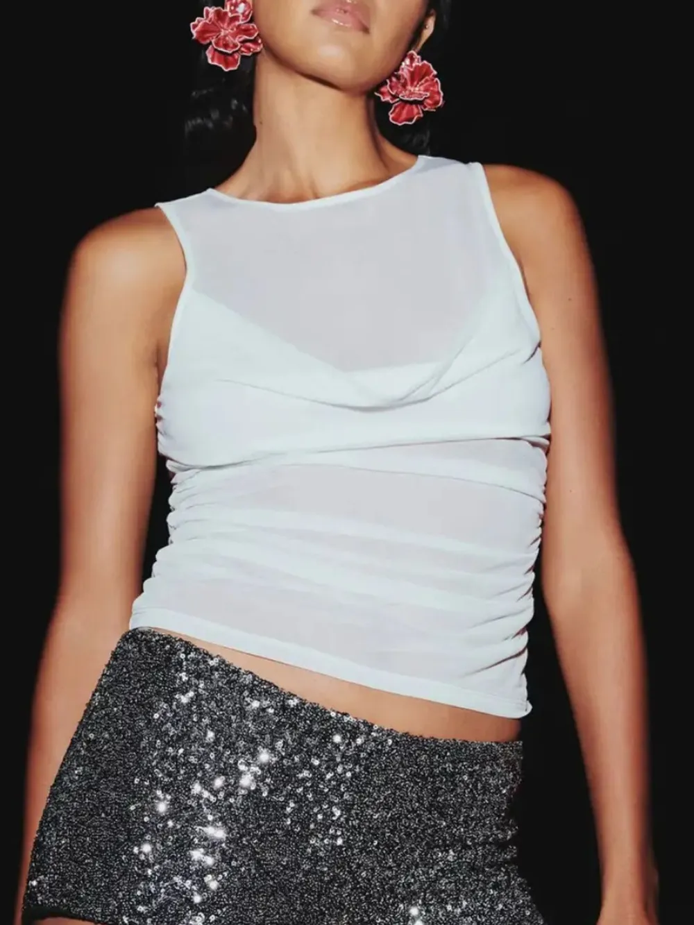 Ruched Round Neck Tank, image 7