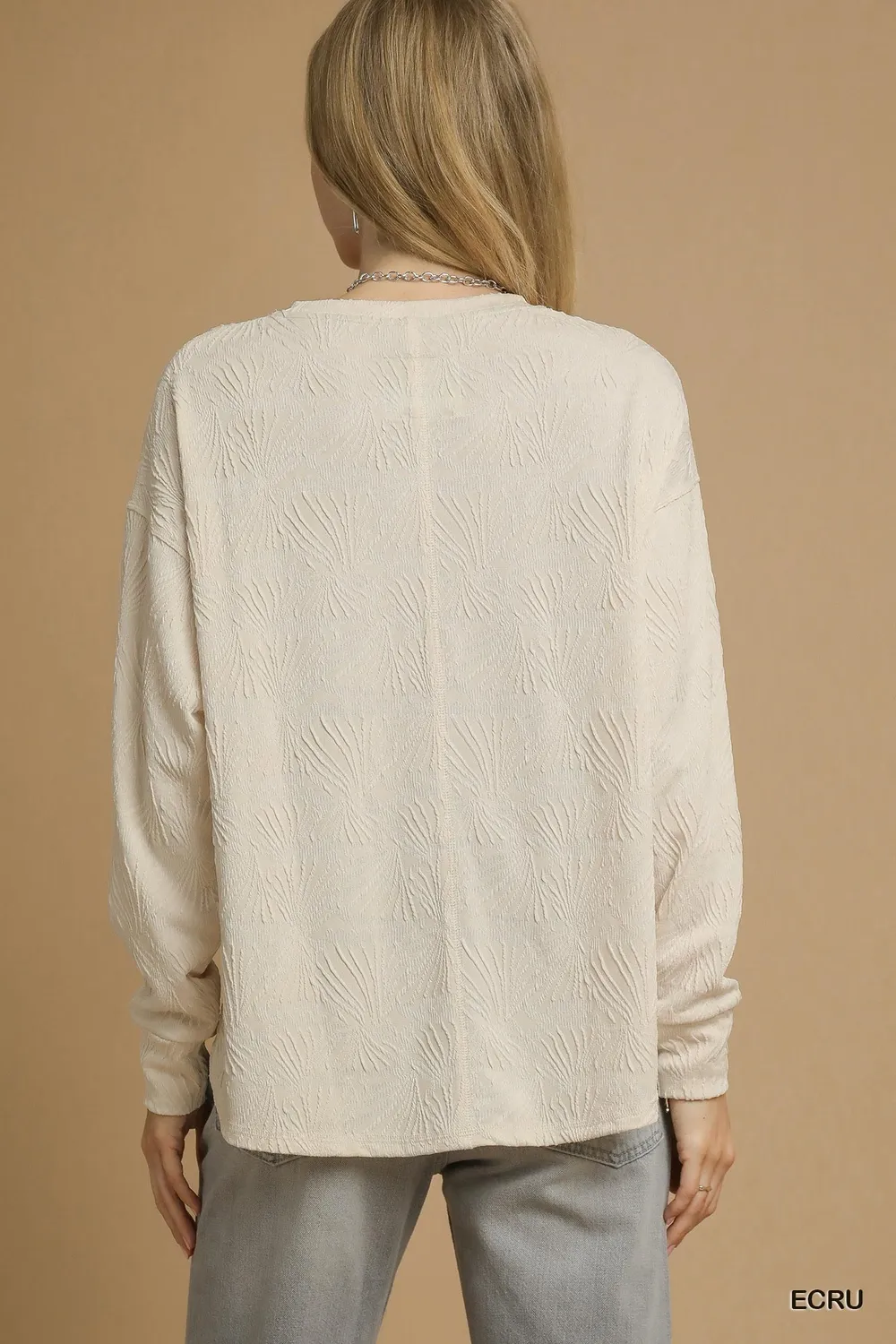 Textured Knit Long Sleeve Top, image 3