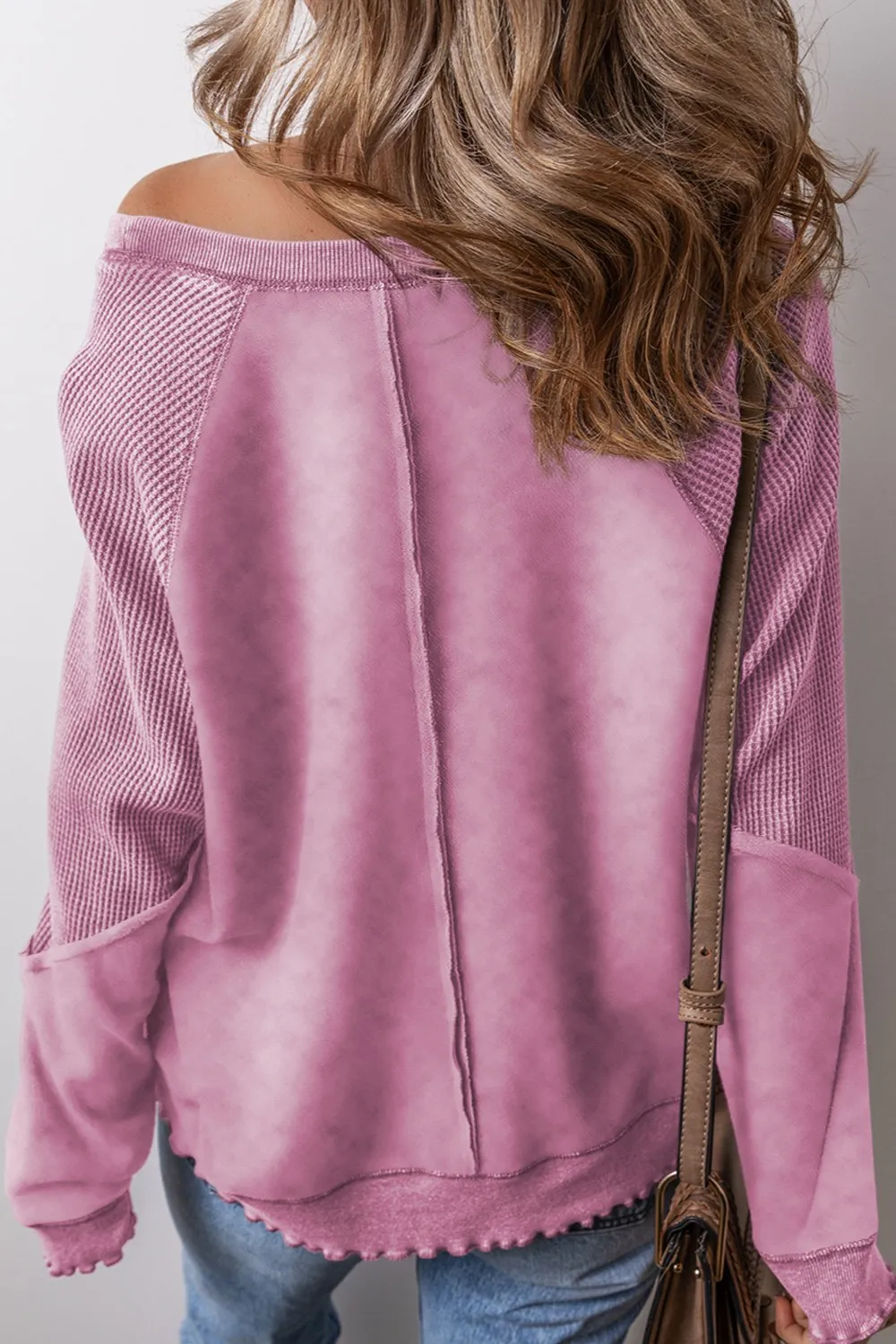 Exposed Seam Long Sleeve Sweatshirt, image 19