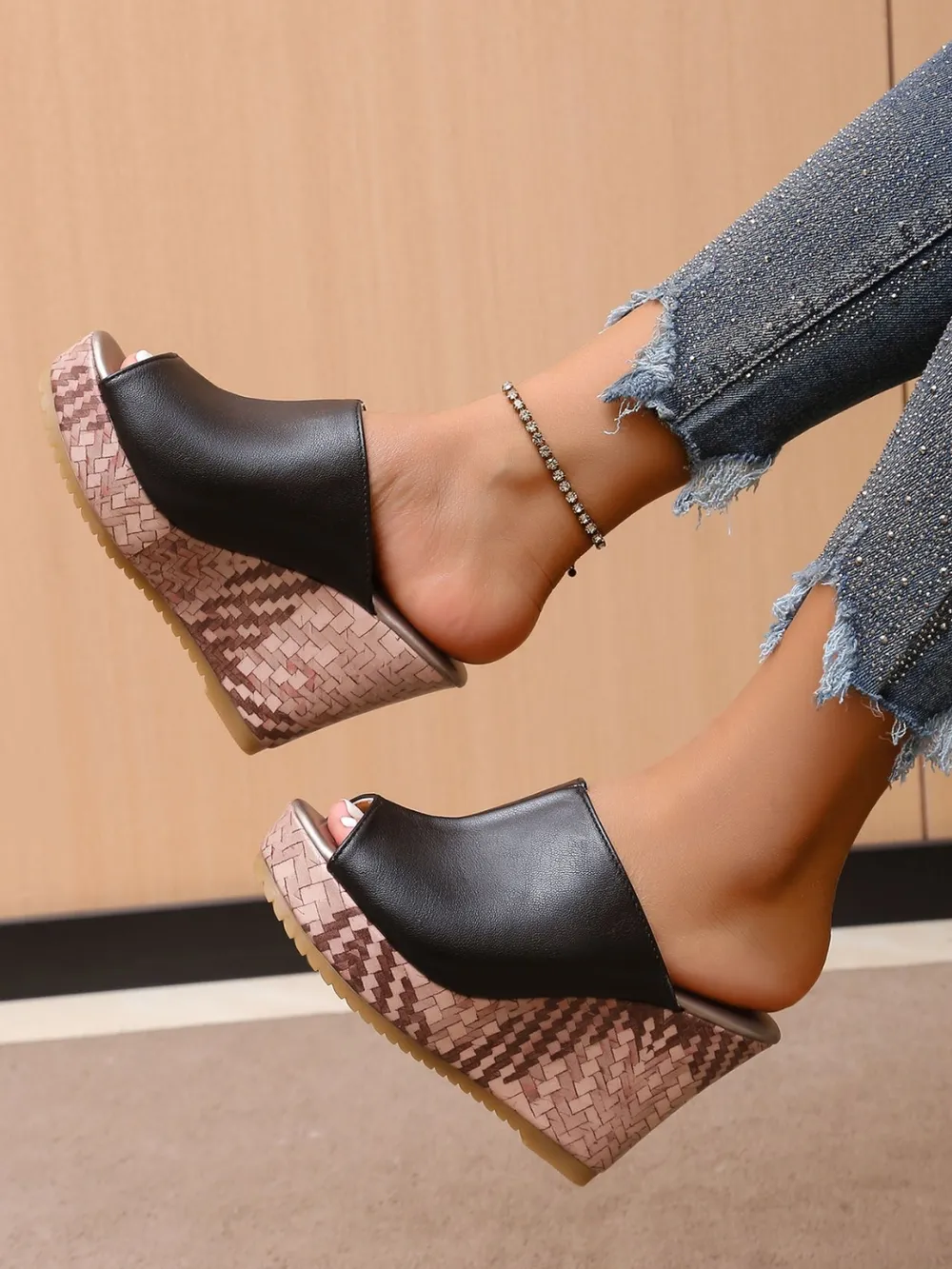 PU Leather High Heel Sandals, image 6