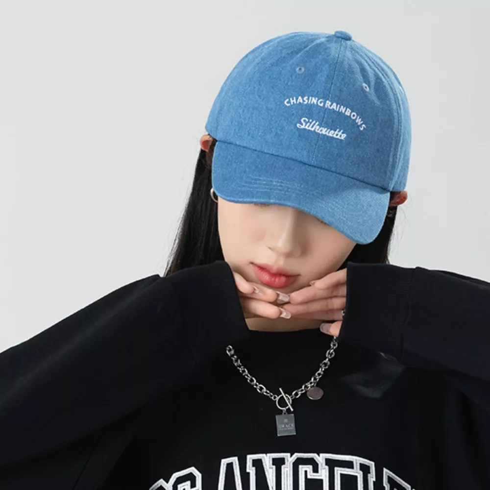 Embroidered Denim Baseball Cap, image 3