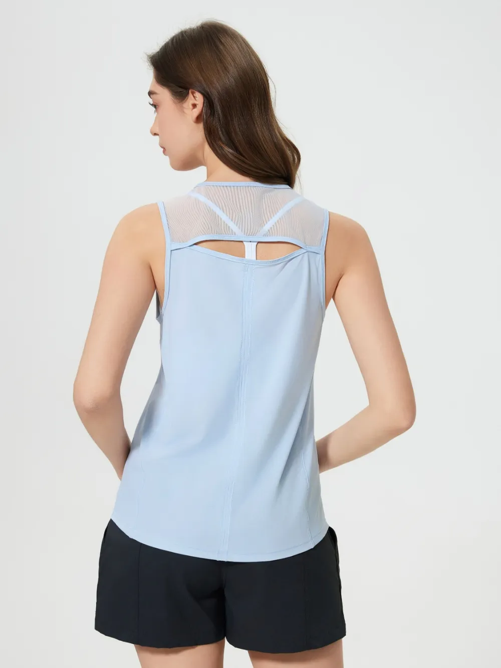 Cutout Back Round Neck Active Tank, image 22