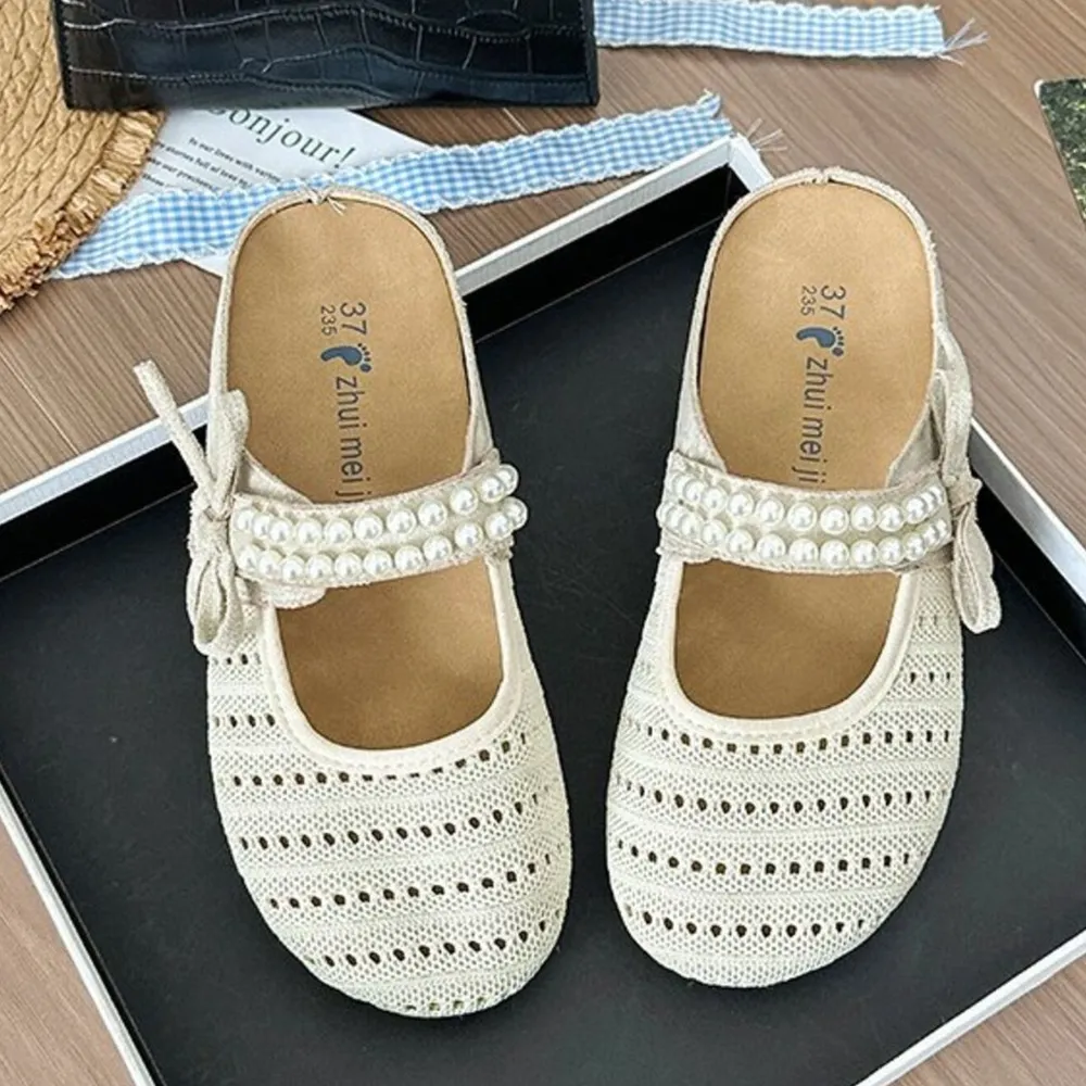 Hollow Out Round Toe Flat Slip-Ons, image 6