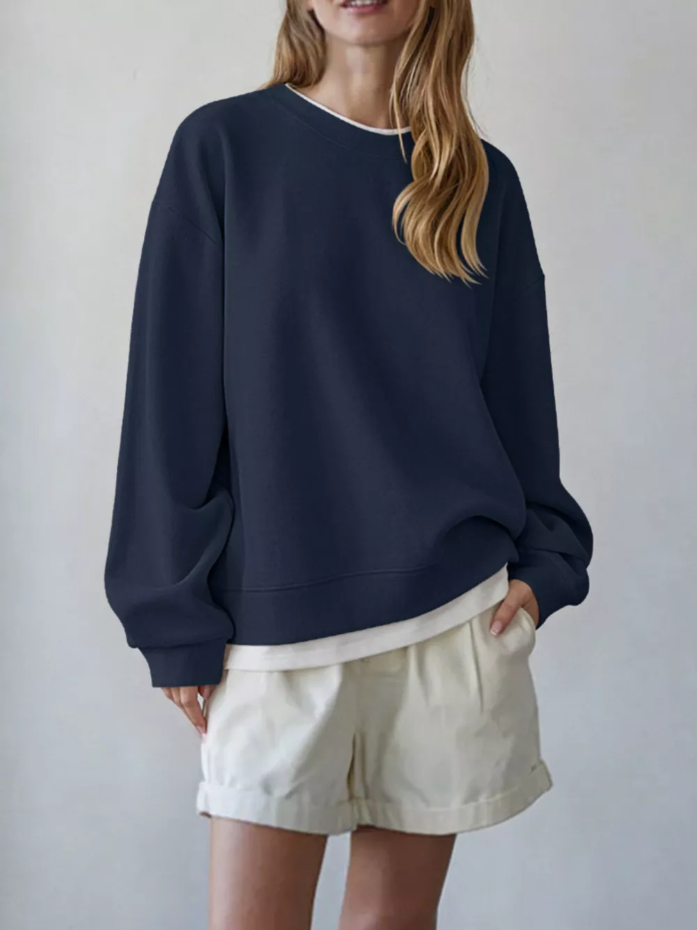 Oversized Crew Neck Sweatshirt, image 21