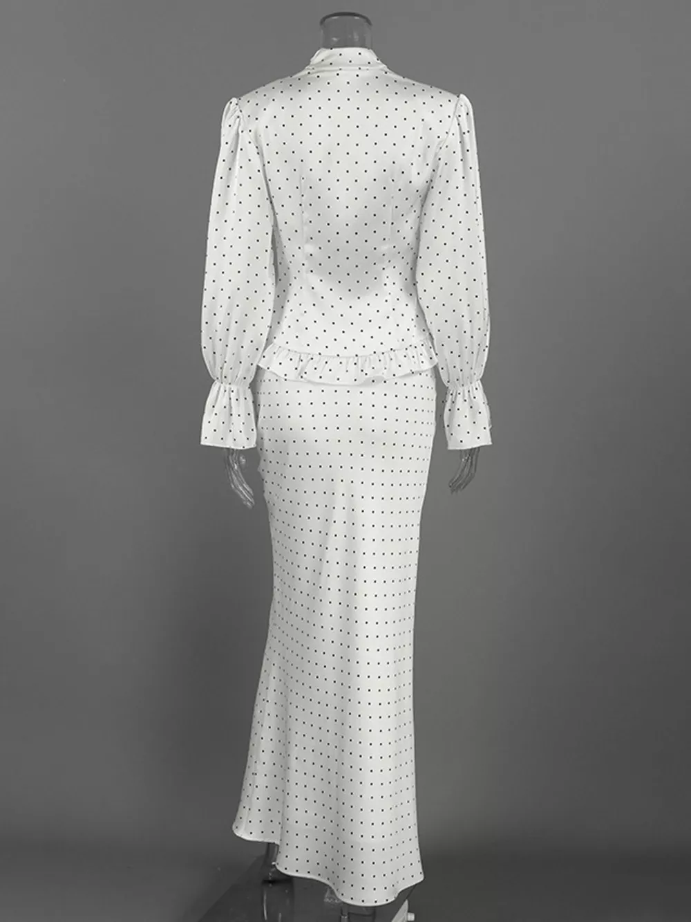 Satin Polka Dot Top and Skirt Set, image 10