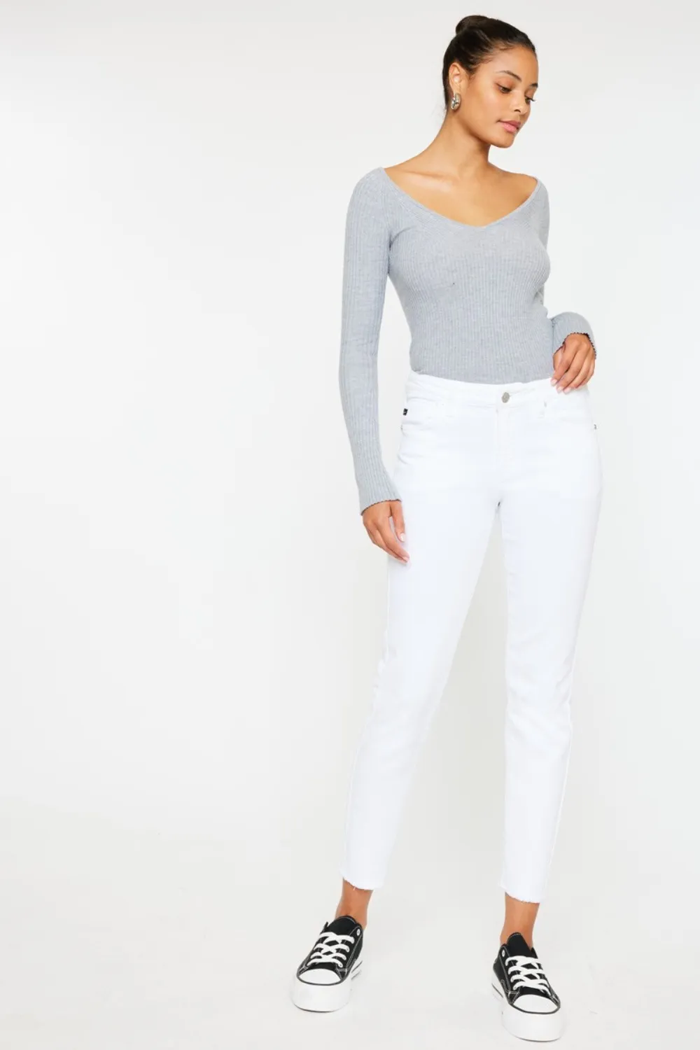 Mid Rise Ankle Skinny Jeans, image 6