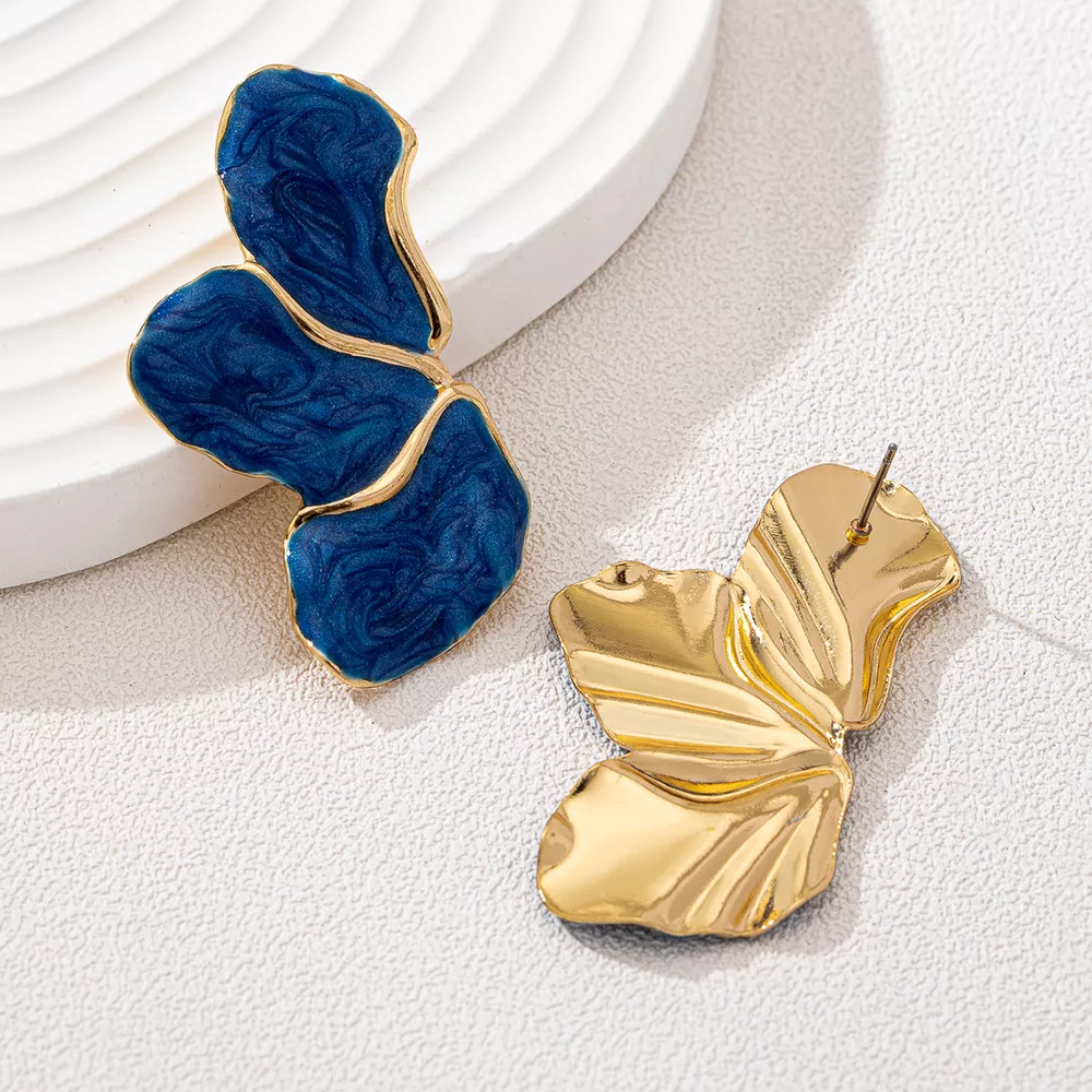18K Gold-Plated Alloy Resin Drop Earrings, image 5