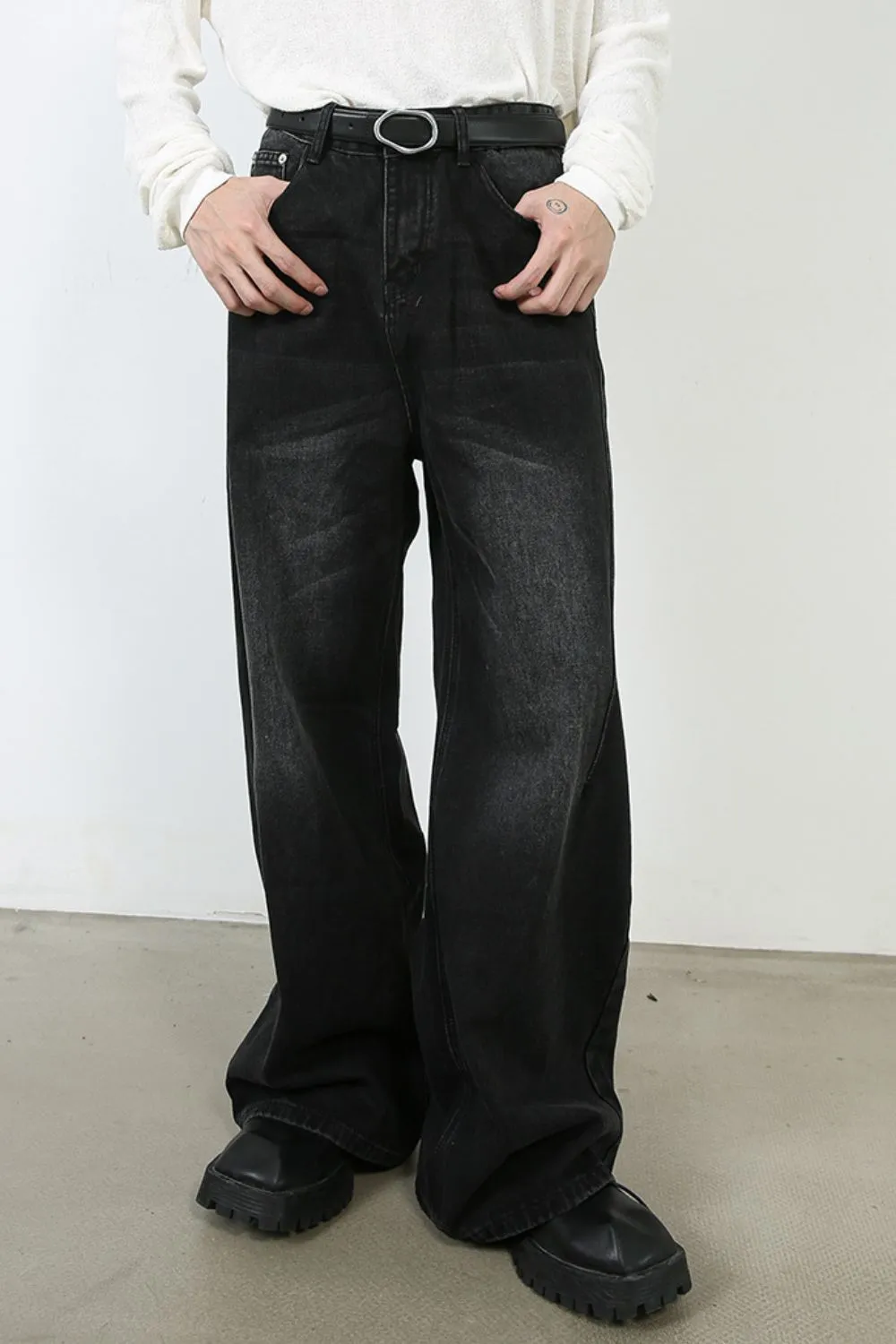 Men's Wide Leg Jeans, image 3